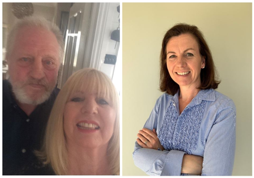 L-R: Keith, pictured with his wife Maria, had suspected something might be wrong with his lungs; Dr Sara Astbury urges anyone with possible symptoms of cancer to seek medical attention